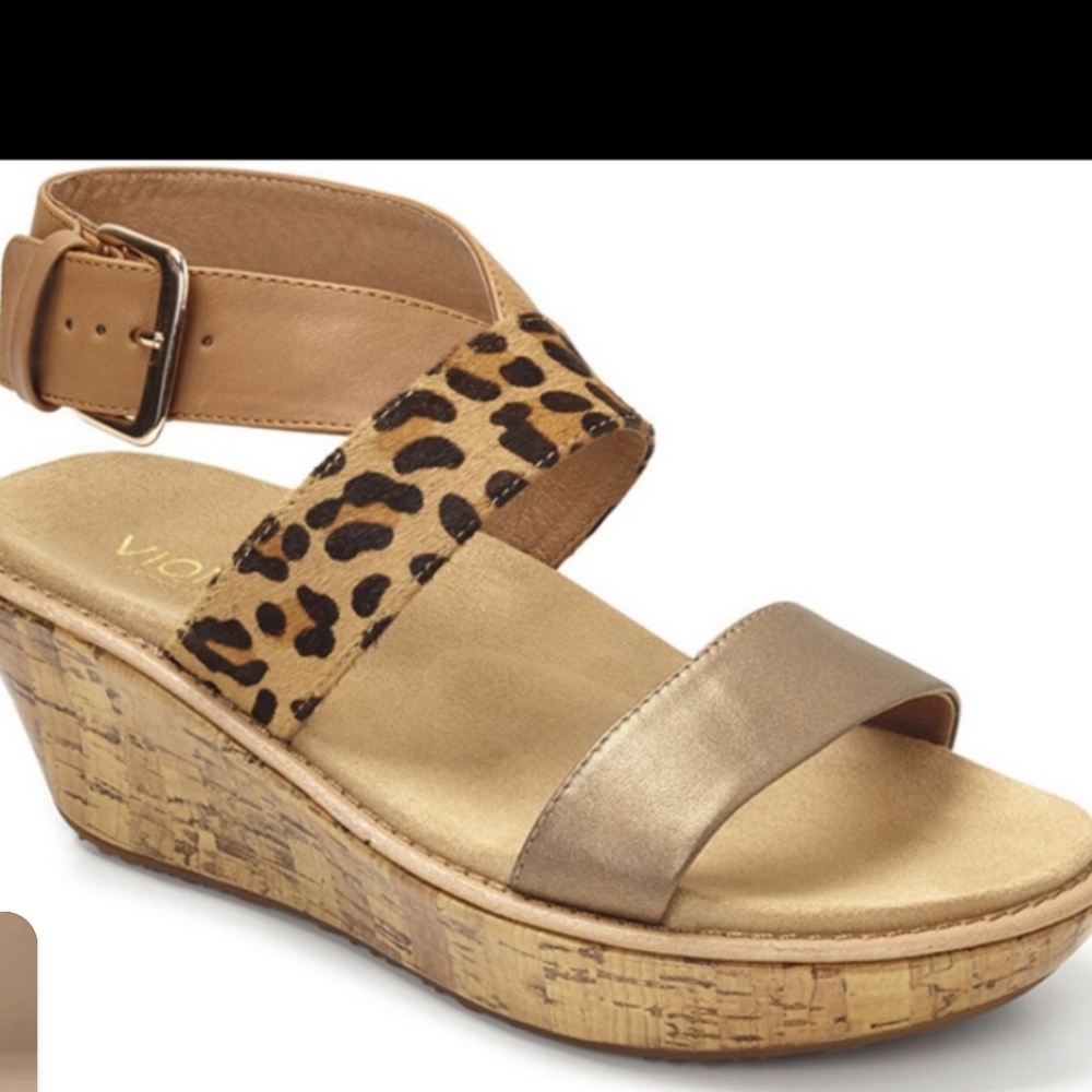 Vionic Cancun Wedge Sandals - Bronze 8